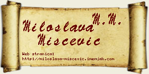 Miloslava Miščević vizit kartica